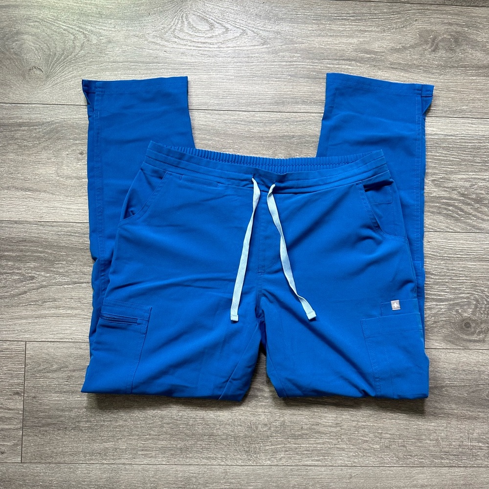 Figs blue scrub pants - PETITE